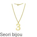 Naszyjnik z cyferką 3 pozłacany
