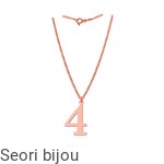 Pozłacany srebrny naszyjnik z cyferką 4 -numerologia rose gold