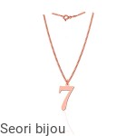 Pozłacany srebrny naszyjnik z cyferką 7 -numerologia rose gold