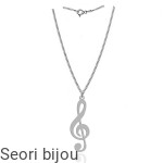 Srebrny naszyjnik KLUCZ WIOLINOWY
