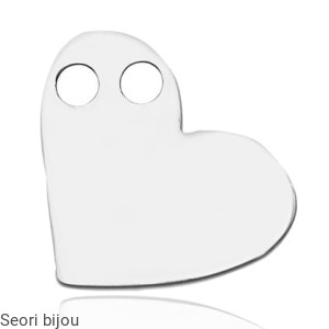 Srebrna zawieszka celebrytka serce 