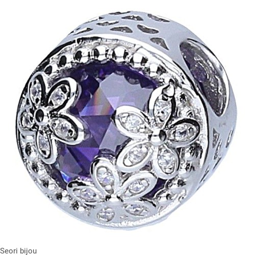 Beads z kamieniem w kolorze ametyst