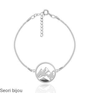 Srebrna bransoletka z motywem gór Góry