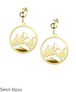 Pozłacane srebrne kolczyki Góry