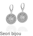 Kolczyki medalion ze znakami zodiaku rodowane