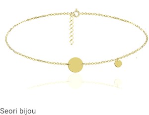 Pozłacany srebrny naszyjnik choker kółeczka