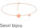 Choker dwa kółeczka różowe złoto