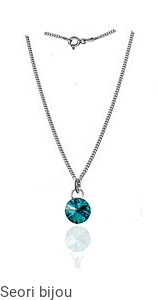 Rodowany naszyjnik z zawieszką Rivoli Swarovski Elements