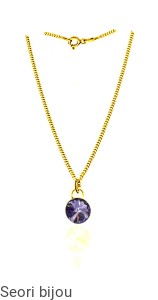 Pozłacany naszyjnik z zawieszką Rivoli Swarovski Elements
