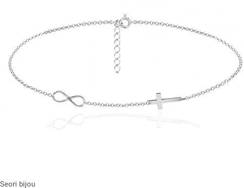 Choker krzyżyk z infinity