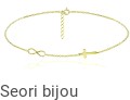 Choker krzyżyk z infinity pozłacany