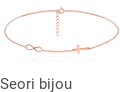 Choker krzyżyk z infinity pozłacany różowym złotem