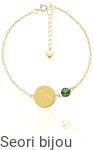 Pozłacana bransoletka ZNAK ZODIAKU z kryształem Swarovski Elements