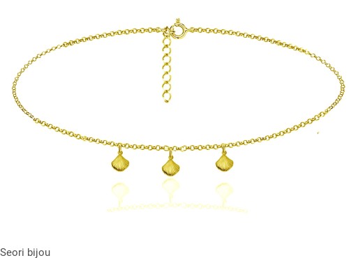 Choker muszelki pozłacane