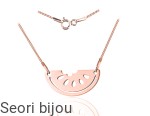 Pozłacany srebrny naszyjnik arbuz rose gold