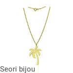 Pozłacany srebrny naszyjnik Palma 