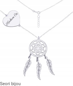 Rodowany naszyjnik łapacz snów z grawerem