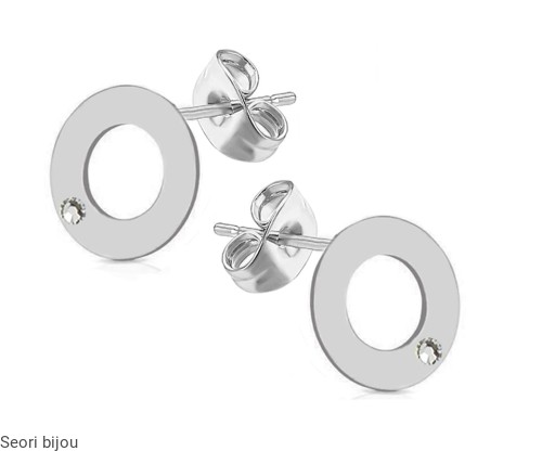 Kolczyki ring z kryształem Swarovski Elements