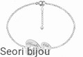 Bransoletka dwa serduszka ze stópkami