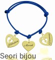 Bransoletka 3 zawieszki stópki pozłacane