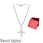 Srebrny naszyjnik samolot