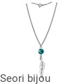 Naszyjnik piórko i Rivoli Swarovski Elements rod
