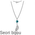 Naszyjnik piórko i Rivoli Swarovski Elements