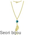 Naszyjnik piórko i Rivoli Swarovski Elements pozłacany