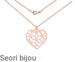 Pozłacany naszyjnik Ażurowe Serduszko rose gold