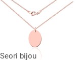 Pozłacany srebrny naszyjnik medalion rose gold