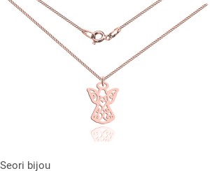 Pozłacany naszyjnik Ażurowy Aniołek rose gold