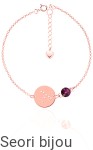 Pozłacana bransoletka ZNAK ZODIAKU z kr. Swarovski Elements rose gold
