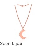Pozłacany srebrny naszyjnik księżyc rose gold