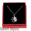 Naszyjnik koniczynka z kryształami Swarovski