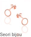 Kolczyki ringi rose gold