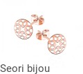 Kolczyki azurowe kołka rose gold