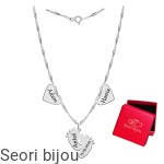 Srebrny naszyjnik dwa serca i stópki singapur